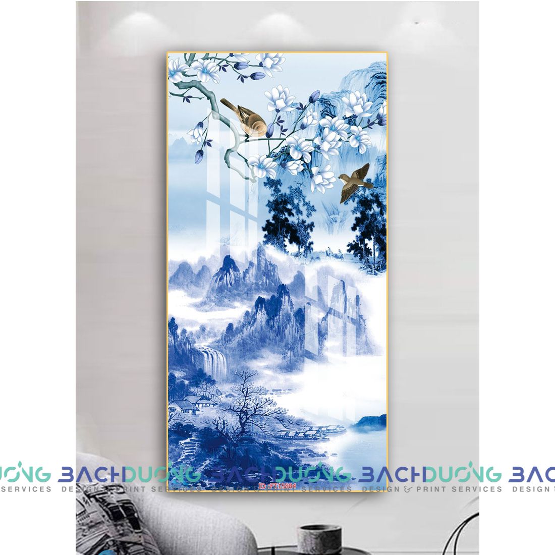  Tranh phong cảnh rừng núi tráng lệ FT15884 