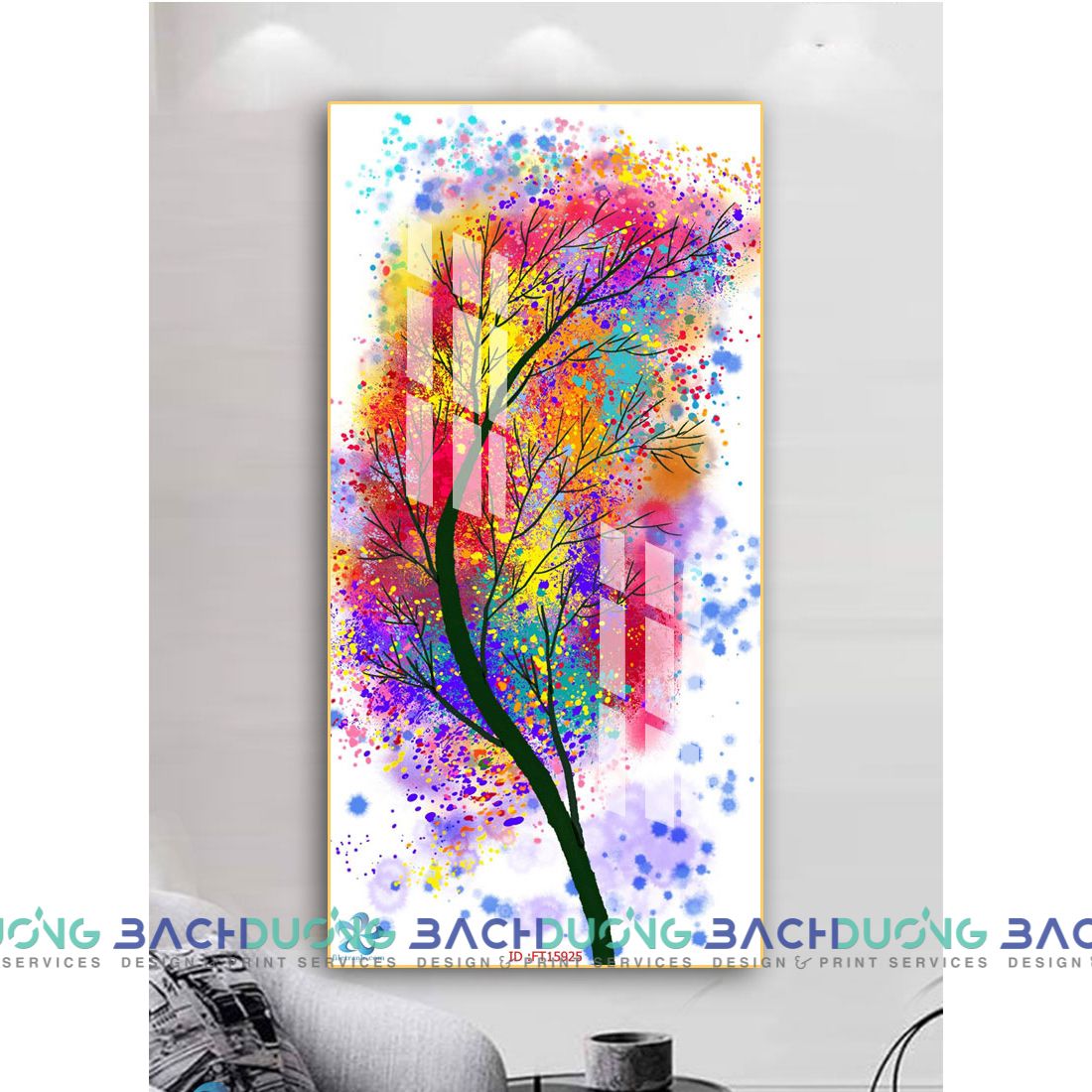  Tranh trang trí cây rực rỡ FT15925 