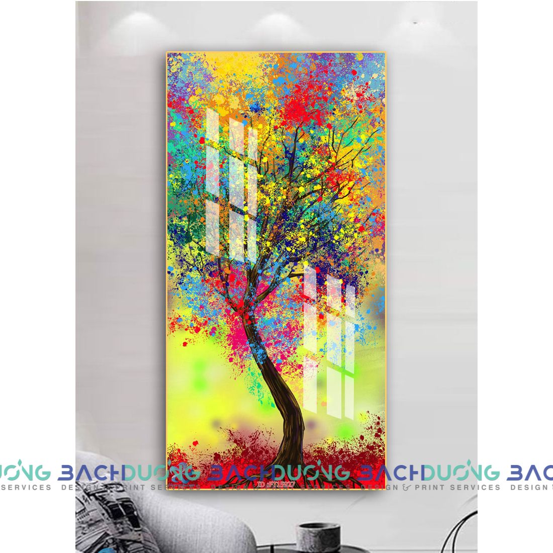  Tranh cây đa sắc FT15927 