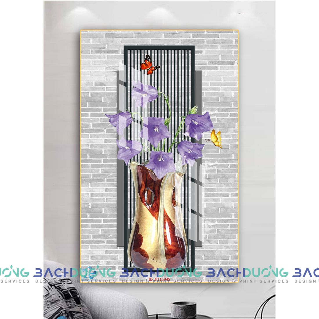  Tranh trang trí bình hoa FT15945 