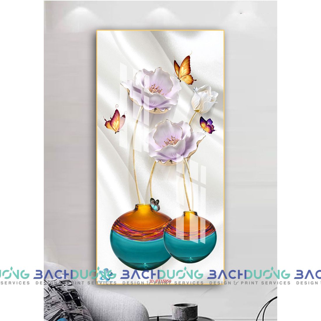  Tranh trang trí bình hoa FT15950 