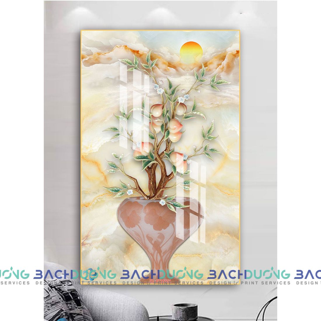  Tranh trang trí bình hoa FT15951 