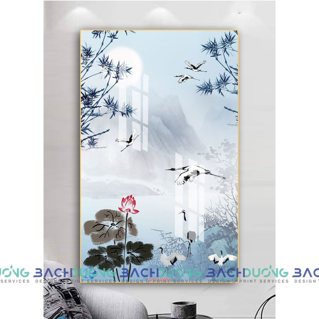  Tranh hồ sen FT15953 