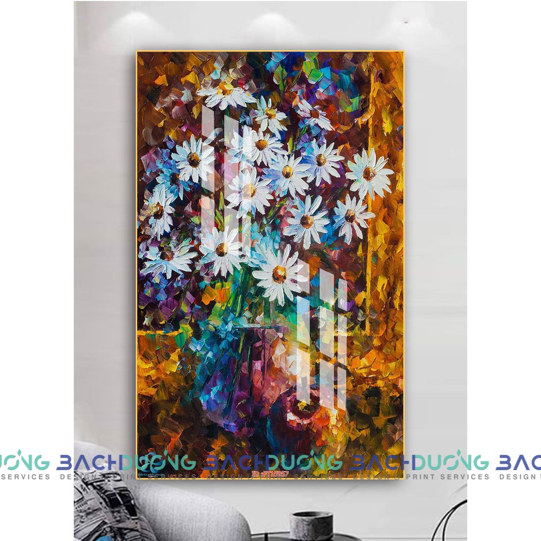  Tranh bình hoa trang trí cổ điển FT15957 