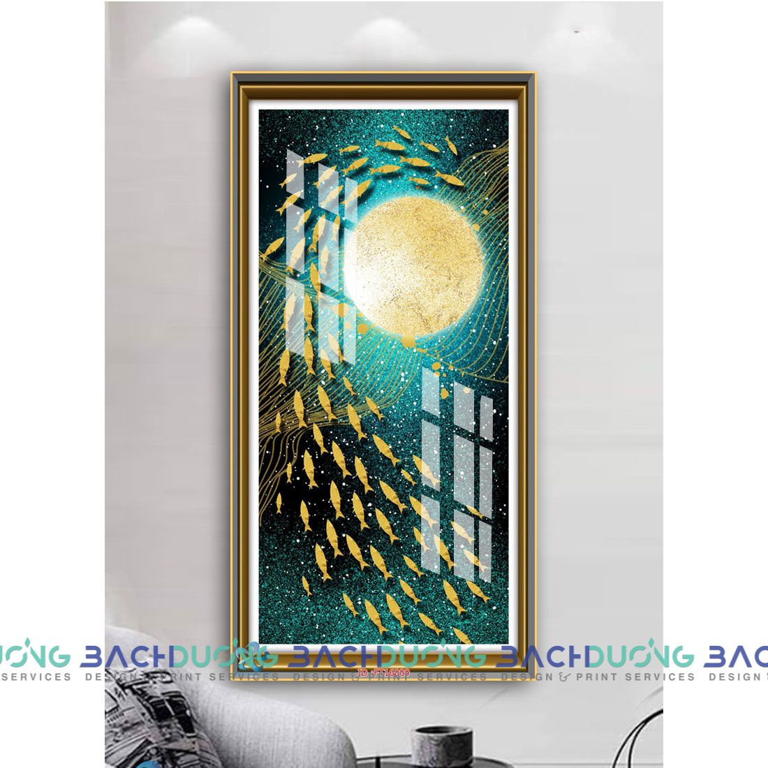  Tranh đàn cá và mặt trăng FT16009 