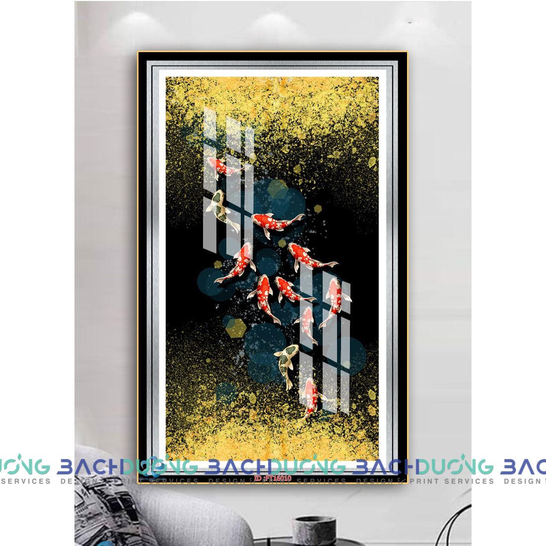  Tranh đàn cá bơi trong hồ FT16010 