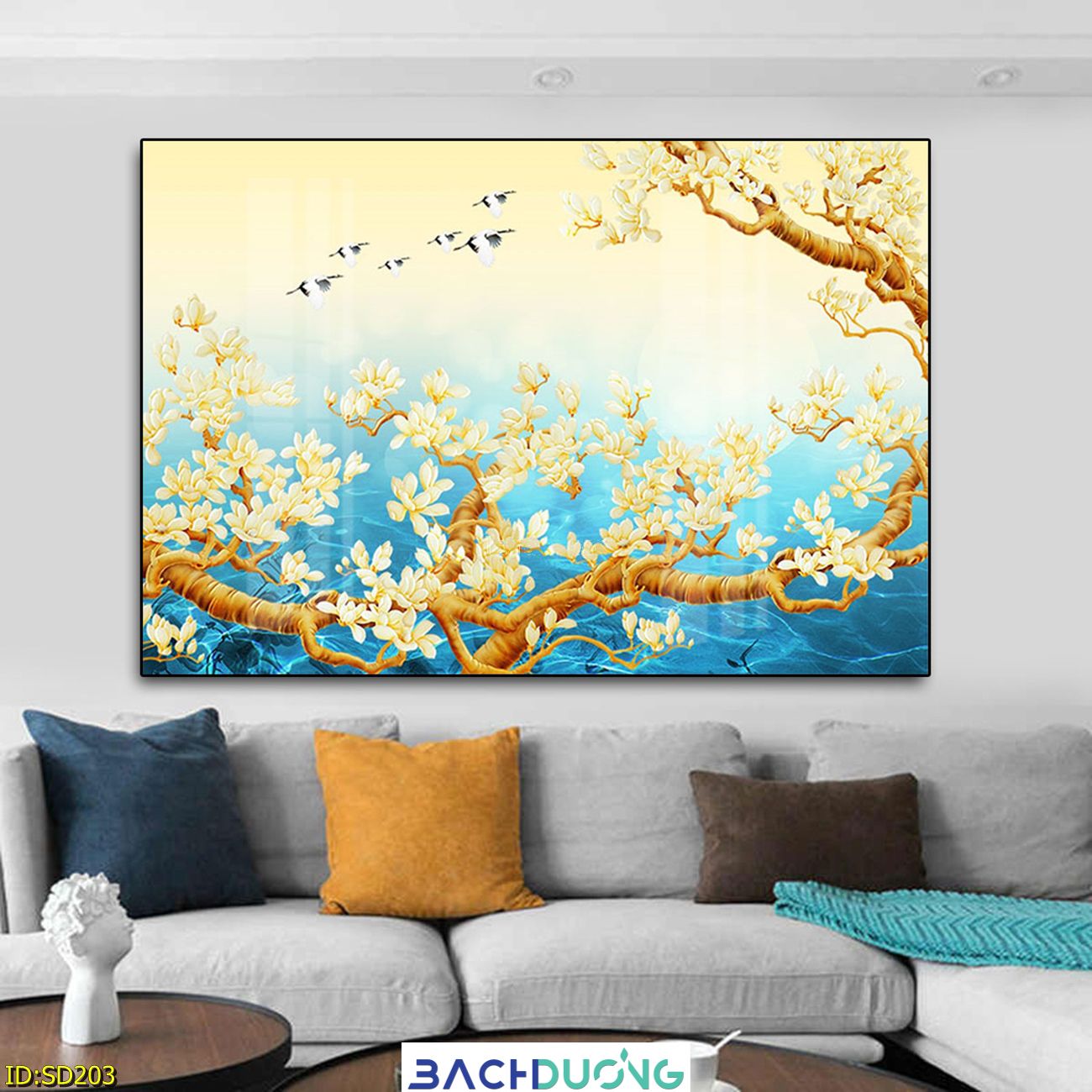  Tranh trang trí Cành cây và Vịt trời SD203 