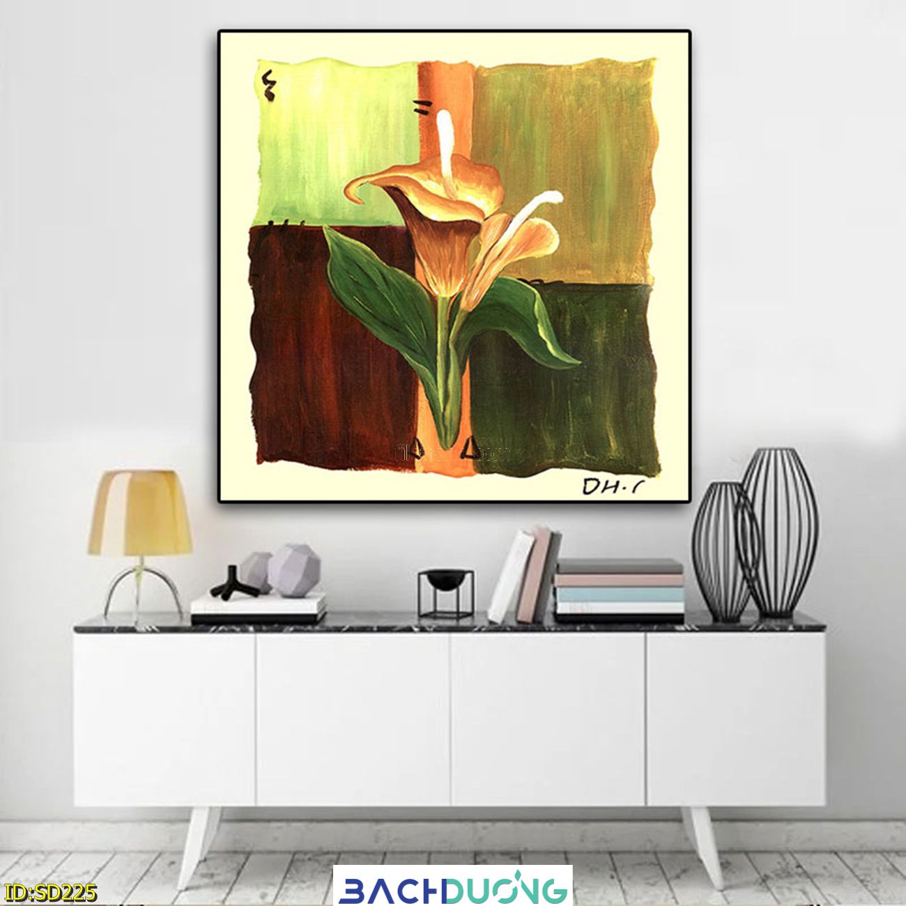  Tranh trang trí Hoa trừu tượng SD225 