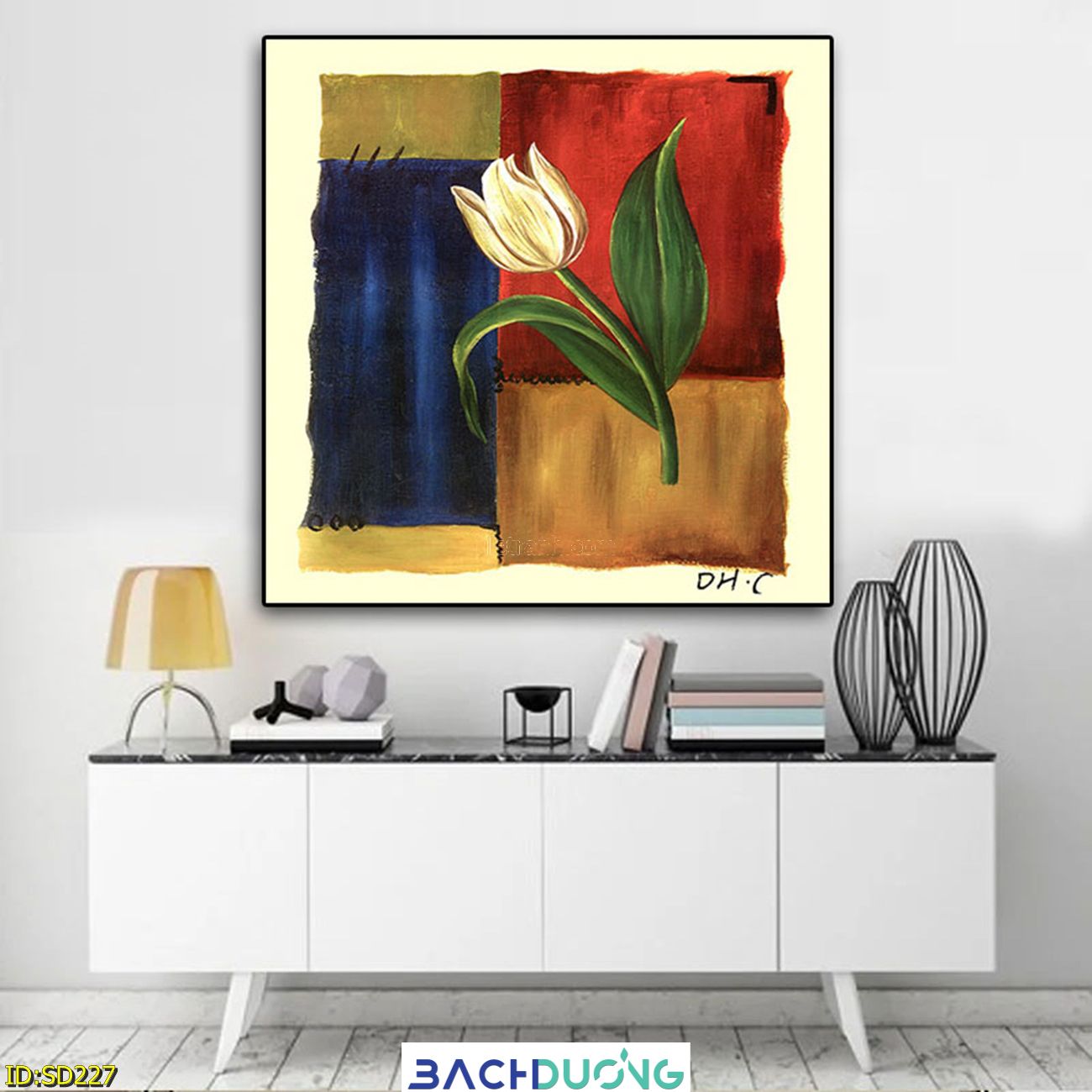  Tranh trang trí Nhành hoa trừu tượng SD227 