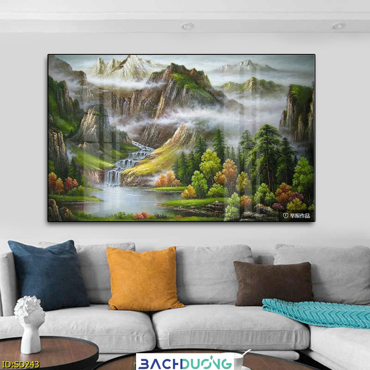  Tranh trang trí Sông núi hữu tình SD243 