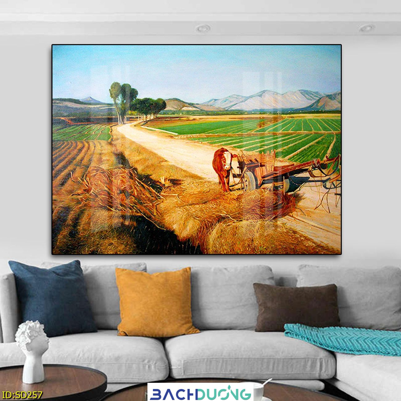  Tranh phong cảnh đồng quê thanh bình SD257 