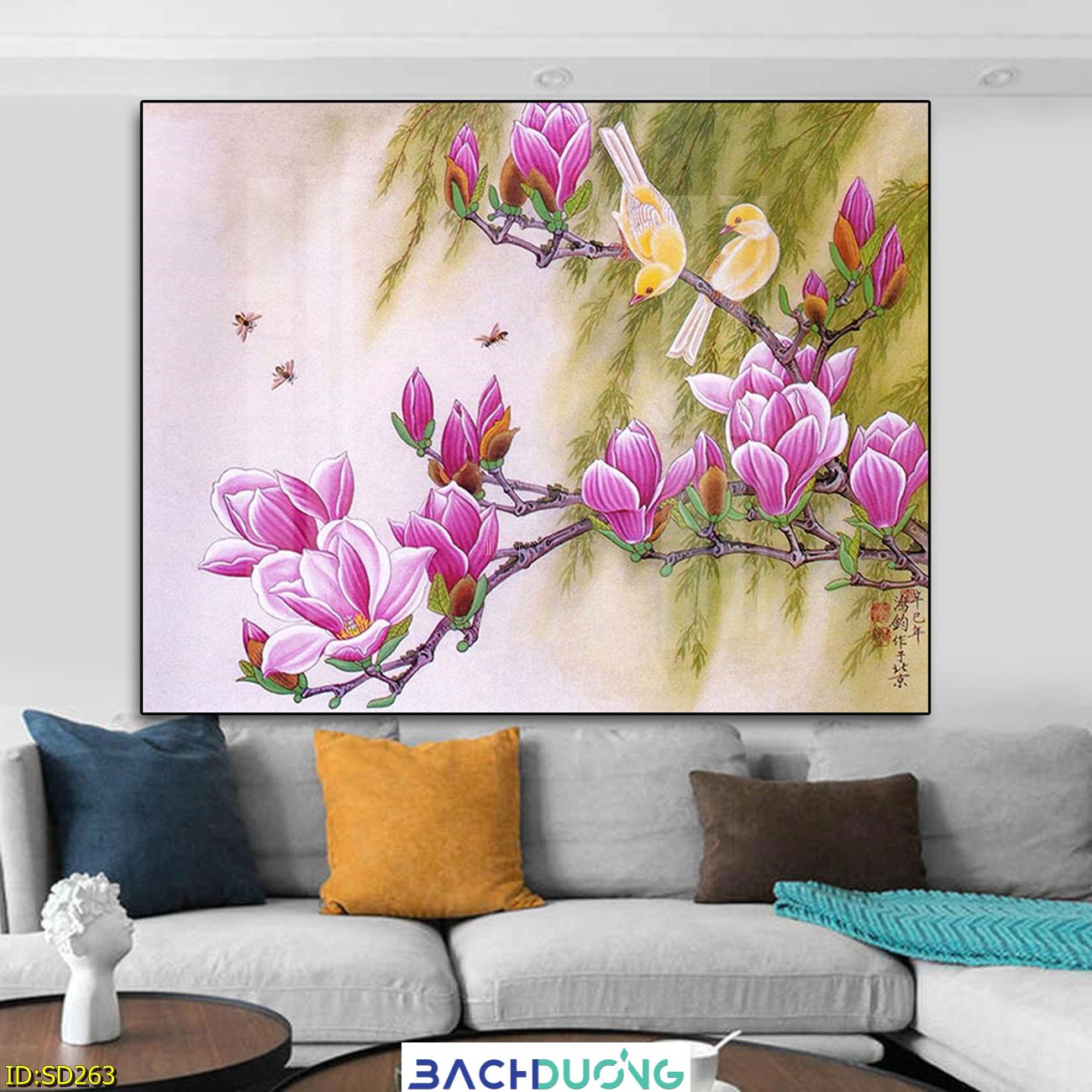  Tranh nhành hoa khoe sắc SD263 
