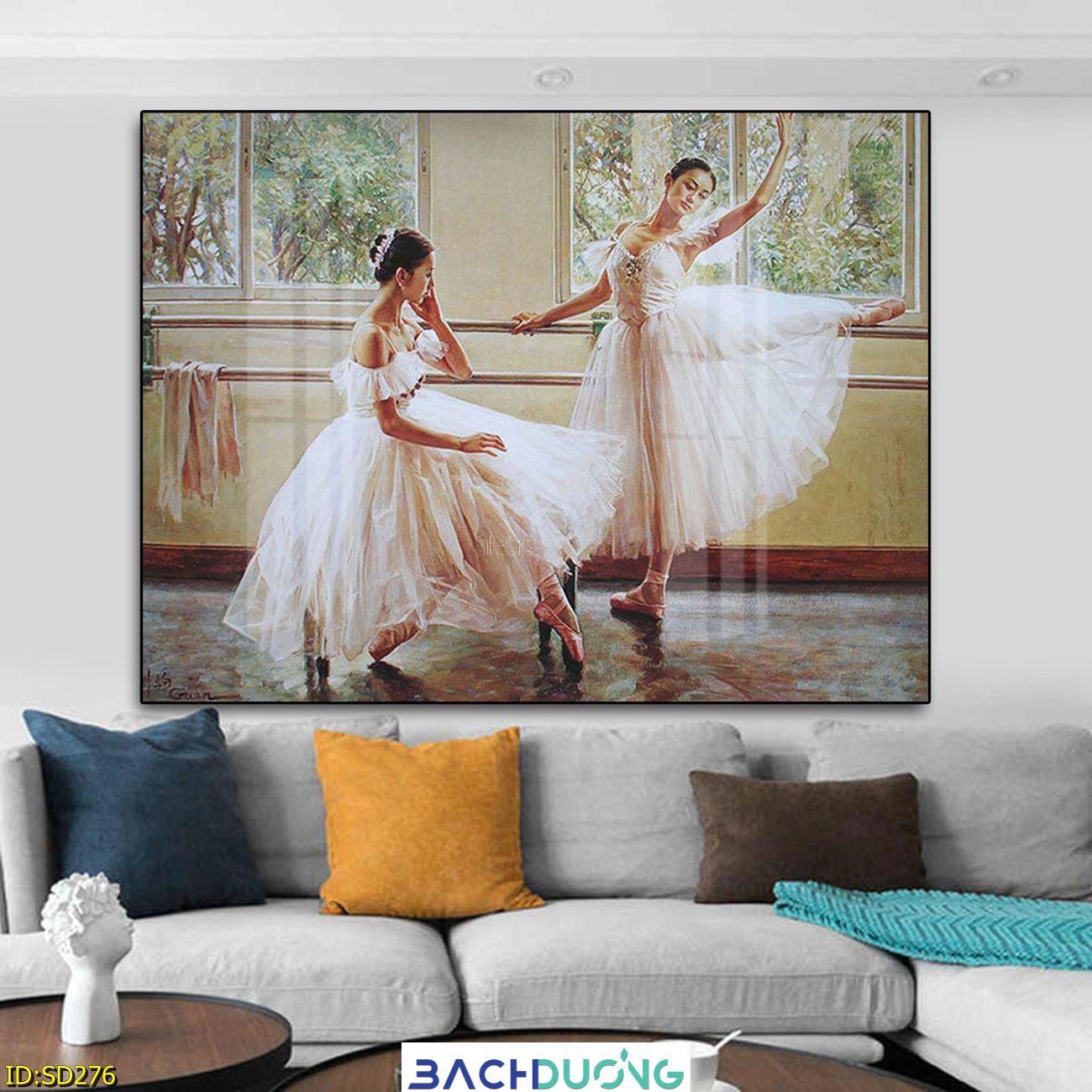  Tranh hai thiếu nữ múa bale SD276 