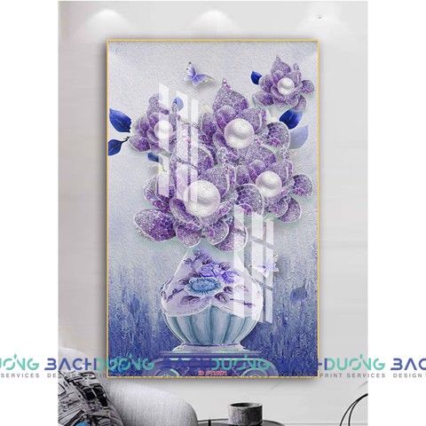  Tranh trang trí bình hoa sang trọng FT15571 
