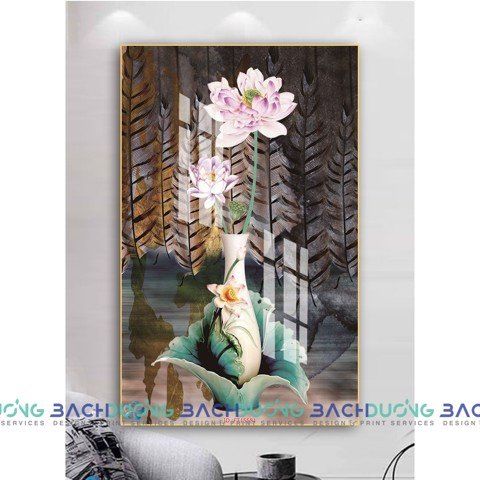 Tranh trang trí bình hoa trang nhã FT15581 