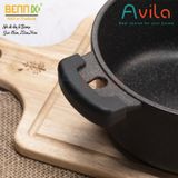  Nồi chống dính vân đá đáy từ Bennix Terra công nghệ Hàn Quốc size 18/20/24cm, hàng chính hãng 