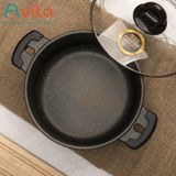  Nồi chống dính vân đá đáy từ Bennix Terra công nghệ Hàn Quốc size 18/20/24cm, hàng chính hãng 