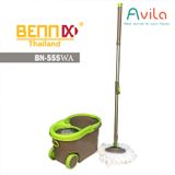  Bộ chổi lau nhà đa năng 360 độ cao cấp có bánh xe BENNIX BN-555WA, hàng chính hãng 