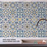  Giấy dán tường hoa văn gạch bông cao cấp khổ 60x120cm 