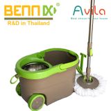  Bộ chổi lau nhà đa năng 360 độ cao cấp có bánh xe BENNIX BN-555WA, hàng chính hãng 