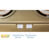  Đèn sưởi nhà tắm Bennix Thái Lan BN-03BG loại 2 bóng cao cấp, hàng chính hãng bảo hành 36 tháng 