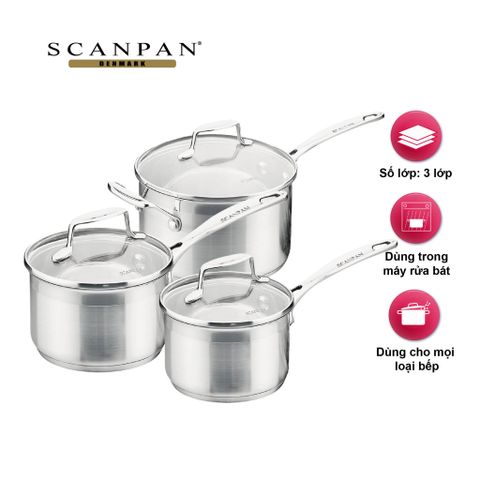  Bộ nồi inox từ Scanpan Impact 3 chiếc 71060000 