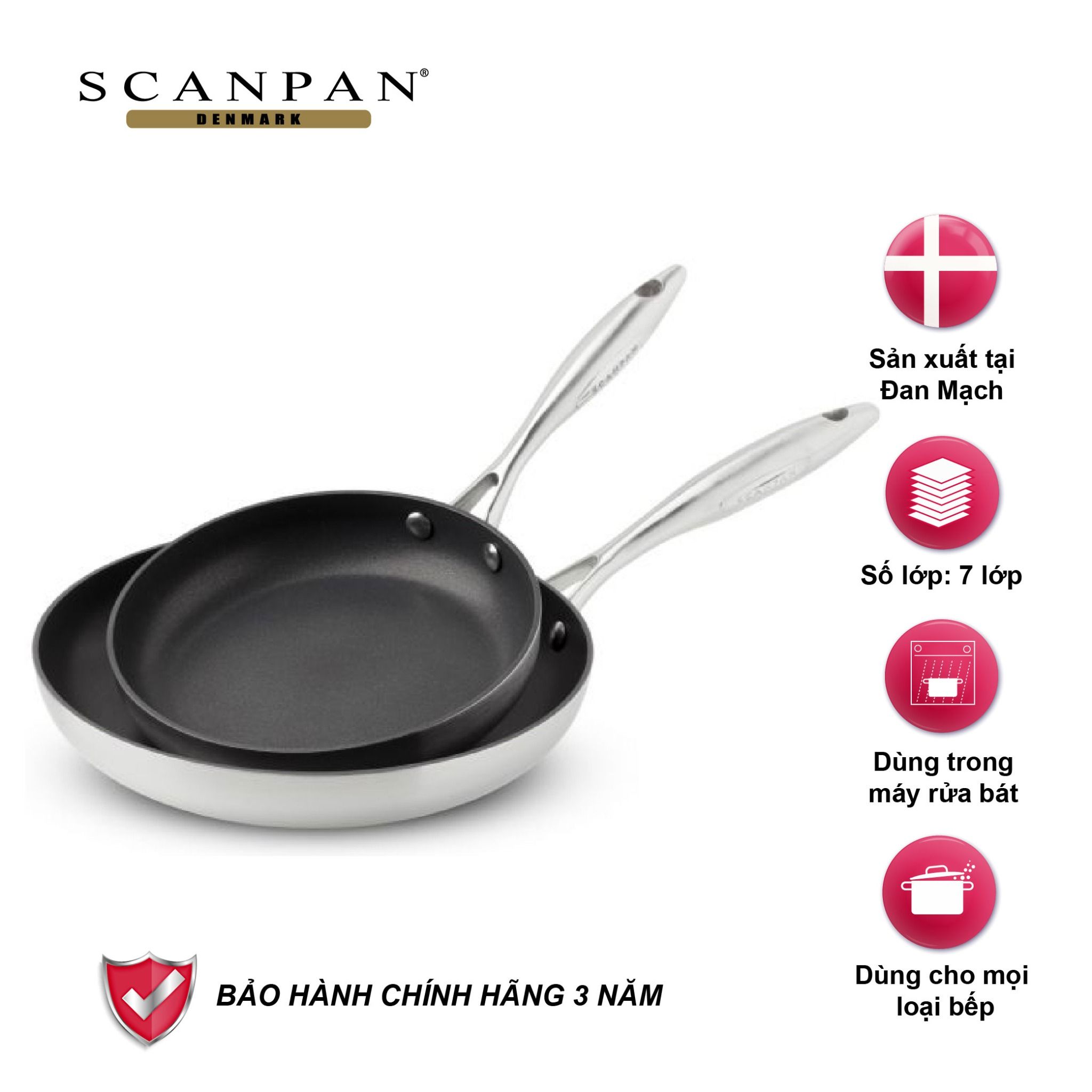 Bộ 2 chảo chống dính từ Scanpan CTX 20cm và 28cm 65202803