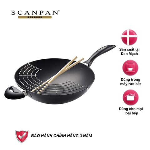  Chảo xào chống dính từ Scanpan IQ 32cm 64303200 (kèm đũa) 