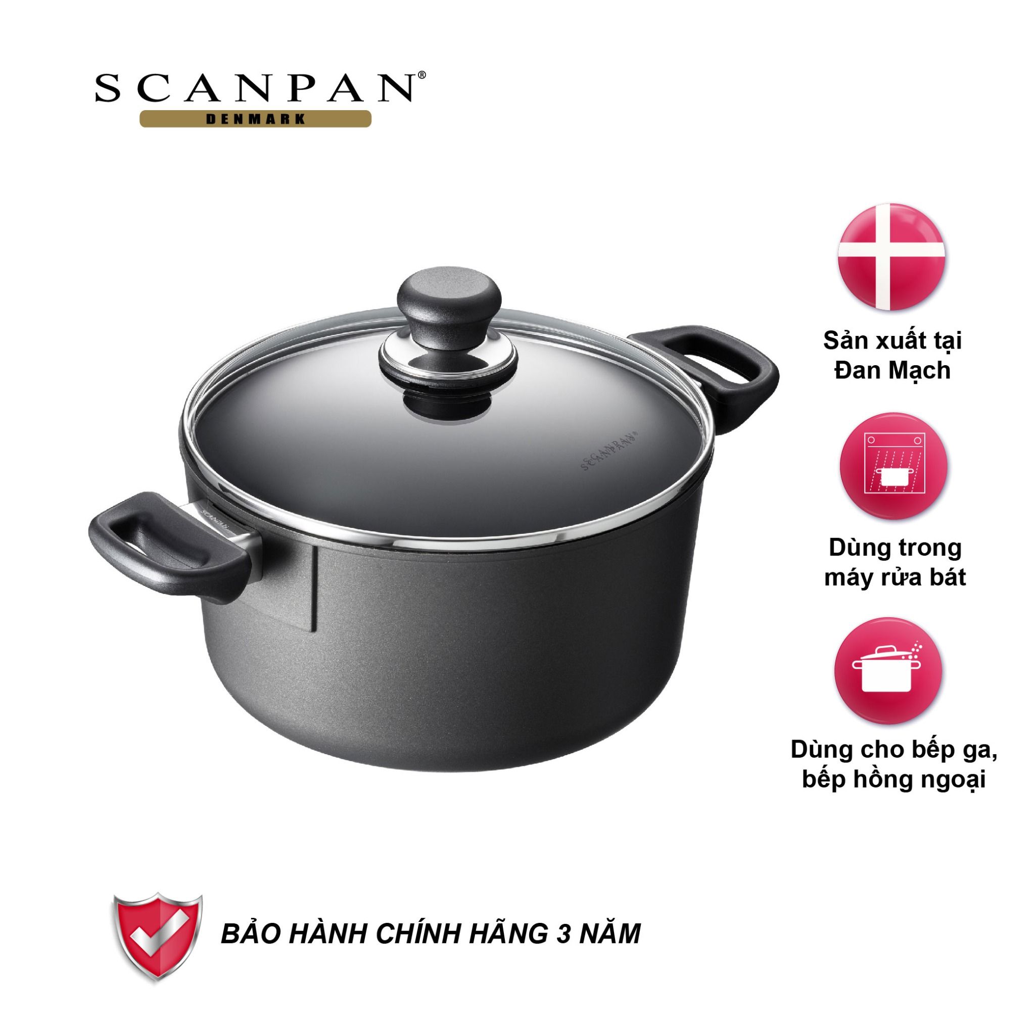 Nồi chống dính Scanpan Classic 24cm/4L - 40001200