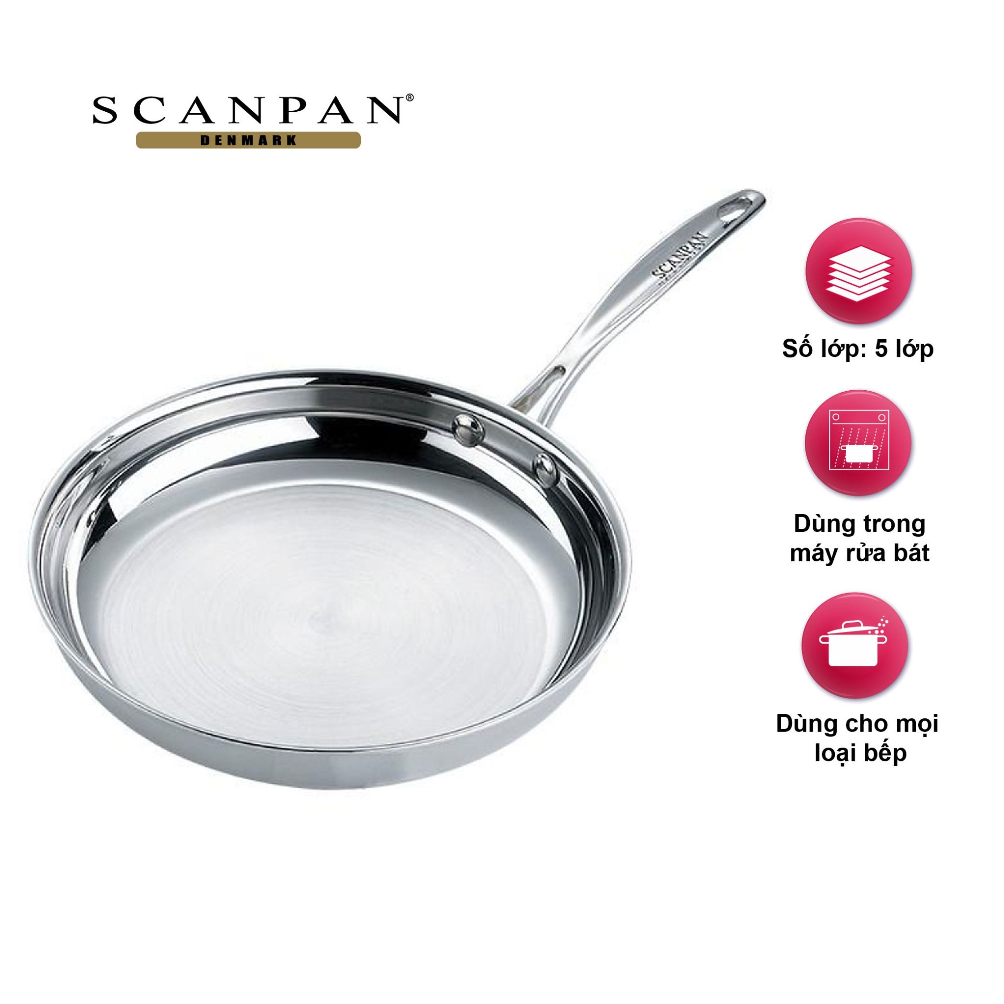 Chảo inox 5 lớp từ Scanpan Fusion5 20cm 74002000