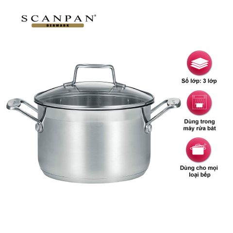  Nồi inox từ Scanpan Impact có nắp 3.2L 71252000 