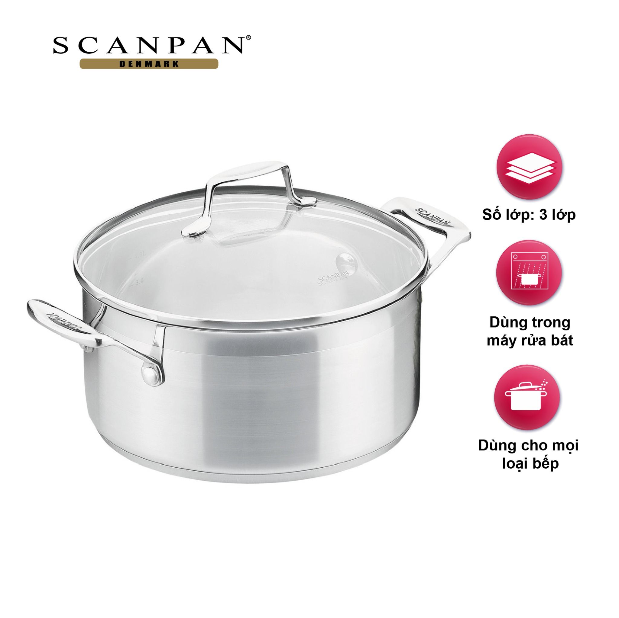 Nồi hầm inox từ Scanpan Impact 4.8L 71252400