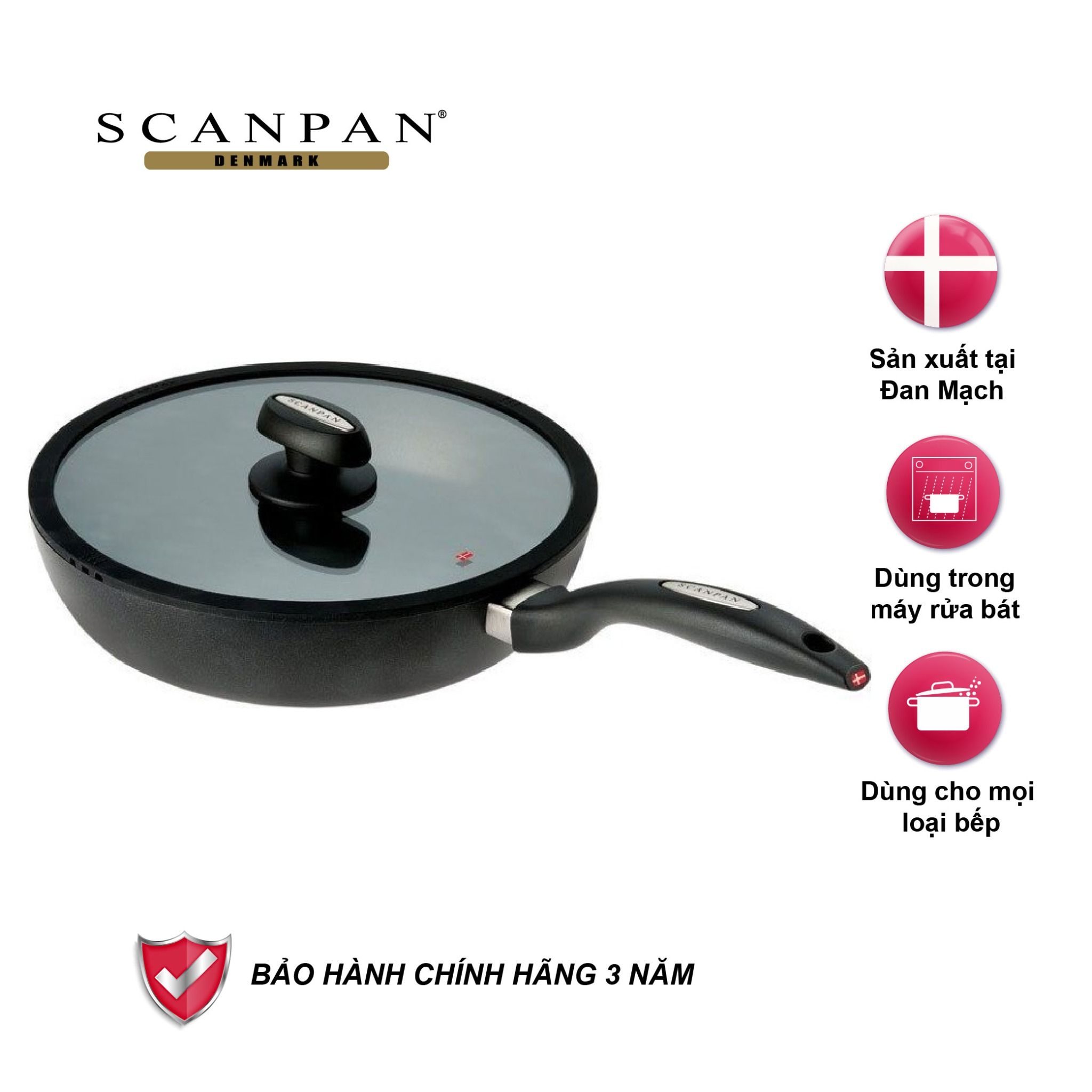 Chảo chống dính từ sâu lòng Scanpan IQ 24cm 64102400