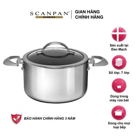  Nồi hầm chống dính đáy từ Scanpan HaptiQ 20cm/3.5L - 6001252000 