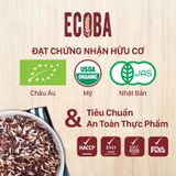 Gạo lứt đỏ hữu cơ cao cấp - ECOBA Huyết Rồng 1kg
