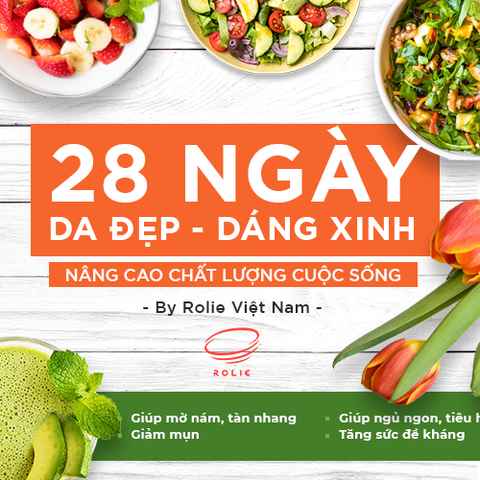 THỰC ĐƠN 28 NGÀY THUẦN CHAY DA ĐẸP DÁNG XINH