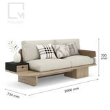 Ghế băng sofa có hộc kéo - C001 Rattan|Molago