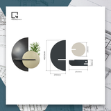 Kệ gỗ dán tường decor trang trí bán nguyệt BA-D|Molago