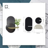 Kệ gỗ dán tường trang trí hình ovan trơn EB|Molago