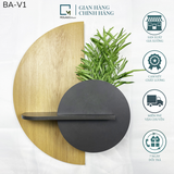 BỘ KỆ DÁN TƯỜNG BÁN NGUYỆT VÀNG - BA - V