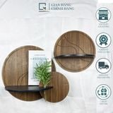 Kệ gỗ dán tường treo tường trang trí hình tròn TB-N|Molago