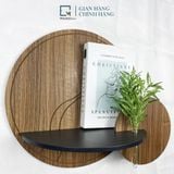 Kệ gỗ dán tường treo tường trang trí hình tròn TB-N|Molago