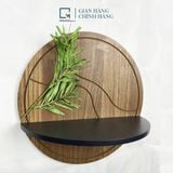 Kệ gỗ dán tường treo tường trang trí hình tròn TB-N|Molago