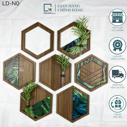 BỘ LỤC GIÁC TRANG TRÍ NÂU - LD
