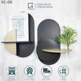 BỘ KỆ DÁN TƯỜNG OVAN ĐEN - EC - D