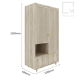 Bộ tủ kệ quần áo 3 Món - CB017 Sakura| Molago