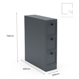 Tủ hông bàn/ Tủ vật dụng/ Tủ hồ sơ - K006 Miniwa|Molago