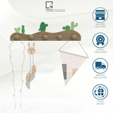 MÓC TREO QUẦN ÁO GỖ GẮN TƯỜNG HỌA TIẾT XƯƠNG RỒNG TRANG TRÍ NHÀ CỬA MT-R