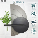 BỘ KỆ DÁN TƯỜNG BÁN NGUYỆT XÁM - BB -X