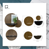 Kệ gỗ dán tường treo tường trang trí hình tròn TB-N|Molago